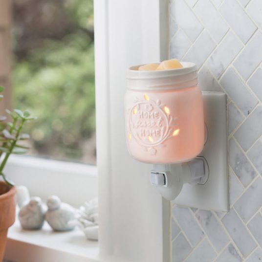 Home Sweet Home Mason Jar Style  (Wax Warmer)